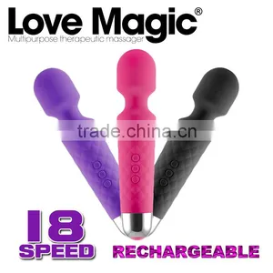 Purple Silicone Waterproof Powerful Vibrating Hot Selling Women Adult Toys Wand Massager thumbnail-3