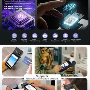 BISOFICE Android 11 PDA Handheld POS Terminal Inventory Machine Bluetooth Connect for Warehouse Inventory Logistics Retail POS System (Black) thumbnail-1