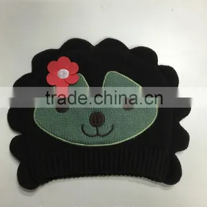 High Quality Custom Cute Animal Acrylic Knitted Winter Hat Beanie for Baby and Kid thumbnail-1