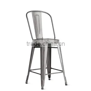 Hot Selling Steel Iron Frame Modern Design Vintage Dining Metal Chair thumbnail-1
