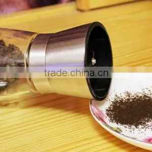 2016 Manual Brushed Stainless Steel Salt and Pepper Grinder Set With Matching Stand Bean Coffee Grinder Salt Grinder Bottle thumbnail-5