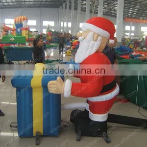 Christmas Decoration Santa Clause Gift Box Inflatable Mascot thumbnail-1