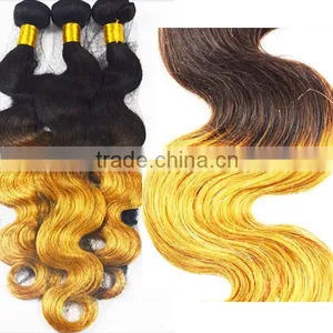 Two Tone Hair Extension Real Human Hair for Sale China Ombre Bundles 100% Remy Human Hair Extension thumbnail-1