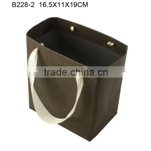 Customized Elegant Art Paper Jewelry Bag for Jewelry Box With Silk Ribbon Manufacturers China B228-4 thumbnail-4