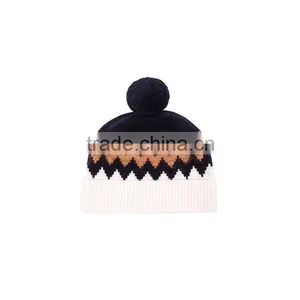 High Quality Pure Color Block Pattern Knit Hats thumbnail-5