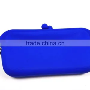 Metal Decor Navy Blue Wallet Photos Durable Retro Coin Purse Silicone Long Purse thumbnail-2