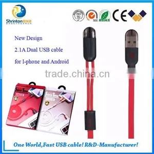Remax 2.1A QC USB Charging Cable for -phone and Micro at Same Time /USB Cable thumbnail-3