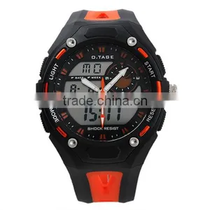 Men's Orange Rubber Digital Sport Watch WS067 thumbnail-1