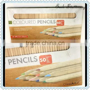 7" HB Natural Wooden Coloring Pencils in Wooden Box Case thumbnail-1
