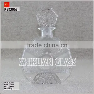 Whiskey Glass Bottle With Glass Lid / Glass Bottle With Glass Cup thumbnail-1