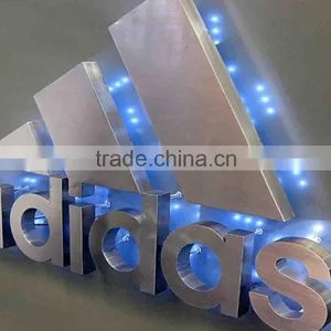Custom Shop Front Logo in Stainless Steel 3D and Backlit Logo thumbnail-6