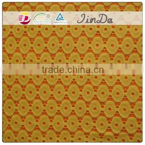 Pretty Floral Elastic Yellow Nylon Lace With Top Quality thumbnail-4