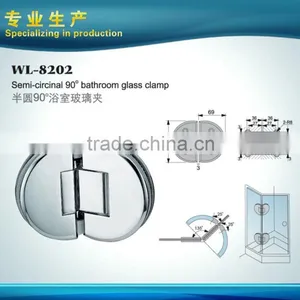 Semi-circinal 0 Degrees Bathroom Glass Door Clamp Glass Door Hinge thumbnail-2