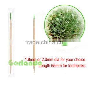 2.0x65mm Cello Wrap Mint Wooden Toothpicks thumbnail-1