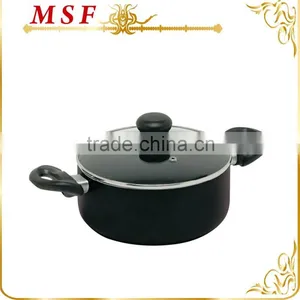 MSF-PA6240-1 24*10.5cm Pressing Aluminum Casserole Non Stick Coating Interior Non Induction Spiral Bottom thumbnail-2