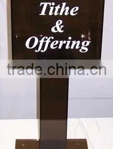 GH-RJ036 Contemporary Design Pedestal Acrylic Donation Stand for Showcase,fashional Acrylic Donation Box thumbnail-2