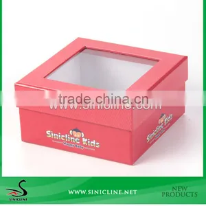 Sinicline Factory Package Kids Clothing Box With PVC Window thumbnail-1