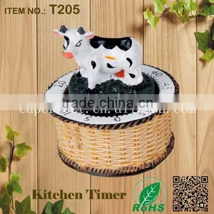 Good Quality Mechanical Kitchen Resin Diary Cattle Shape Timer thumbnail-1