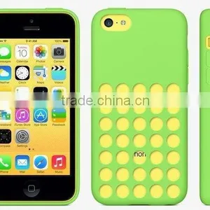 RETRO DOTS HOLE SILICONE MOBILE PHONE CASE FOR IPHONE 5C thumbnail-1