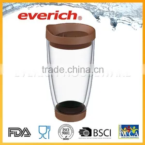 Top Quality Practical Set Of Best Friends Silicone Grip Double Wall Glass Cup thumbnail-5