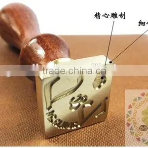 GUANGZHOU GOODLUCK Square Brass Die Wooden Wax Seal Stamps thumbnail-1
