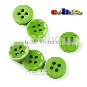 18L(11.5mm) Resin Buttons Laser Figure 4 Holes Sewing Craft For Bag Shoe Garment Toy #FLN015(Mix-s) thumbnail-4