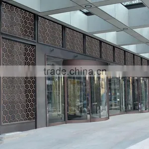 Luxury Villa Copper Door Security Entry Front Glass Bronze Door Quality Choice thumbnail-4