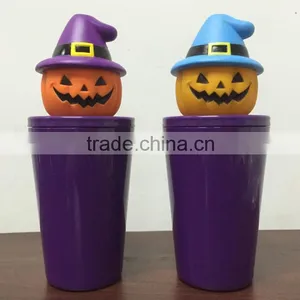 Round Ball Shape Plastic Cup With Straw thumbnail-2