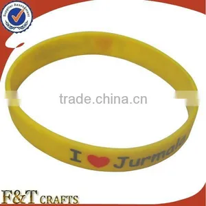 New Custom Wedding Door Gift Embossed Silicone Bracelet Charms Wristbands thumbnail-4