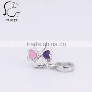 Cubic Zirconia Element Flower Shaped Glass Bead Wholesale thumbnail-4