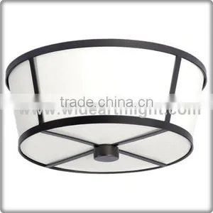 UL CUL Listed Flush Mount Ceiling Lighting Fixture With Cross Shaped Metal Strip Round Shade C50340 thumbnail-1