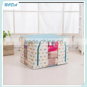 Flower Durable Oxford Fabric Foldable Steel Shelf Lidded Storage Box thumbnail-3