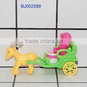 Funny Christmas Toys for Kids Small Pull Toy Milu Deer Cart With Santa thumbnail-1