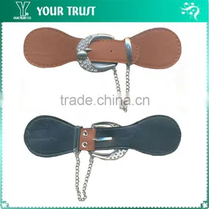 Dark Brown Leather Gold Stud Snap Gold Metal Ring Coat Leather Toggle Buttons thumbnail-6