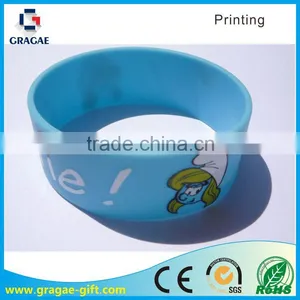 Customize 1 Inch Wide Silicone Bracelets Printed Silicone Wristband thumbnail-1