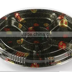 64R 6compartment Plastic Sushi Container/takeaway Sushi Box/takeout Sushi Tray Quality Choice thumbnail-3