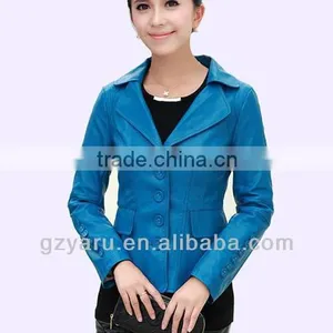 Women Leather Jackets in China / Leather Jackets Guangzhou thumbnail-1