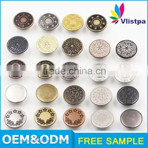 Custom Logo 20mm Design Decorative Denim Jeans Wholesale Jeans Button thumbnail-2