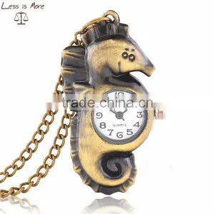 China Wholesale Zinc Alloy Horse Pocket Watch Design Pendants thumbnail-1