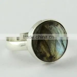 Exotic !! Blue Fire Labradorite 925 Sterling Silver Ring, Silver Jewellery Wholesale, Handmade Silver Jewellery thumbnail-1