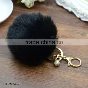 9cm Big Pom Pom Keychain Fake Fur Keychain For Promotion thumbnail-3