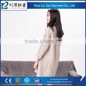 Good Quality Linen Pajama Sleepwear Dress for Women thumbnail-4
