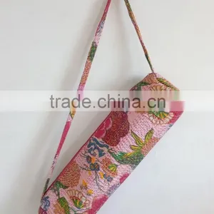 Yoga Tote Bag Yoga Mat Bag Yoga Bag Hippie Cross Body Bag Kantha Bag Unisex Bag Satchel Shoulder Bag Traditional Yoga Bag thumbnail-1