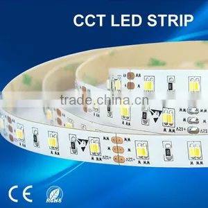 DC12V/DC24V SMD3014 CCT Color Adjustable LED Strip Warm White/ Cool White thumbnail-1