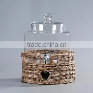 Wholesale Glass Water Dispenser With Willow Base thumbnail-1