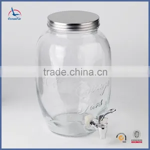 Screw Cap Glass Dispenser Hot Selling Products Glass Drink Dispenser thumbnail-2