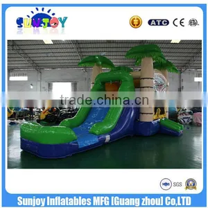 2016 Hot Sale Inflatable Palm Tree Castle Slide High Quality Combo thumbnail-2