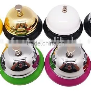 Table Call Bell in Silver Plated Cover With Colorful Painted Base thumbnail-6