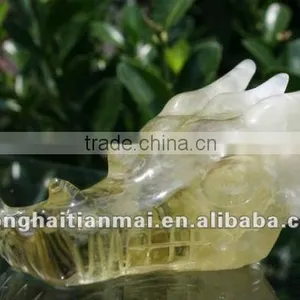 Wholesale Natural Citrine Quartz Crystal Dragon Skull , Crystal Collective thumbnail-1