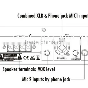 PA System 40W Desktop Power Echo Mixer Amplifier thumbnail-4